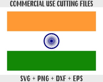 India flag SVG Original colors, India Flag Png, Commercial use for print on demand, Cut files for Cricut, Cut files for silhouette SVG