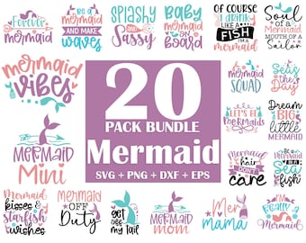 Mermaid Quotes SVG Bundle: Cricut & POD Designs (Digital Download)