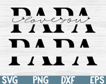 Papa svg, Dad SVG, Father svg, Father's Day SVG, Papa split name frame svg, Papa png, cut file, Papa outline, dxf, Cricut Silhouette svg