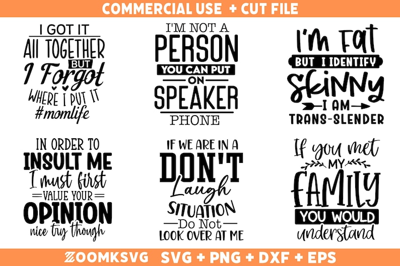 120 Funny SVG Bundle, Sarcastic SVG bundle, Sarcasm SVG, Sassy Svg, quotes shirts Png, Funny Mom Gift, Funny Dad Png, Silhouette, Cricut Svg image 7
