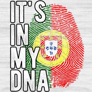 Portugal Flag Fingerprint PNG: It&#39;s in my DNA, Sublimation Design (Digital Download)