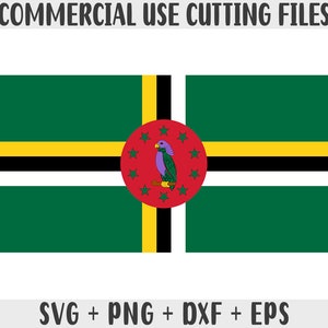 Dominikanische Flagge SVG Originalfarben, Dominica Flagge Png, kommerzielle Nutzung für Print on Demand, Schnittdateien für Cricut, Schnittdateien für Silhouette SVG