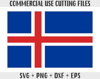 Iceland flag SVG Original colors, Iceland Flag Png, Commercial use for print on demand, Cut files for Cricut, Cut files for silhouette SVG