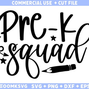 Pre-k Squad SVG, Schul-Svg, Zurück zu Schul-Svg, Lehrer-Svg, Erzieher-Svg, Schul-Zitate-Svg, Lehrer-Shirt-Svg, Lustige Schule-Svg