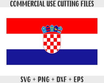 Croatia Flag SVG: Original Colors, Print-on-Demand (Digital Files)