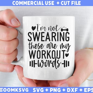 Ich schwöre nicht, das sind meine Workout-Wörter SVG, Fitness Sprüche, Workout-Svg, Gym-Svg, Fitness-Sprüche svg, Fitness-Zitate svg, lustige Fitness
