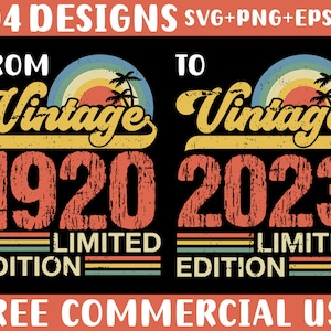 104 Designs Retro vintage limited edition SVG Bundle for t-shirts Mugs Sublimation designs, Circle sunset Distressed PNG, Print on demand