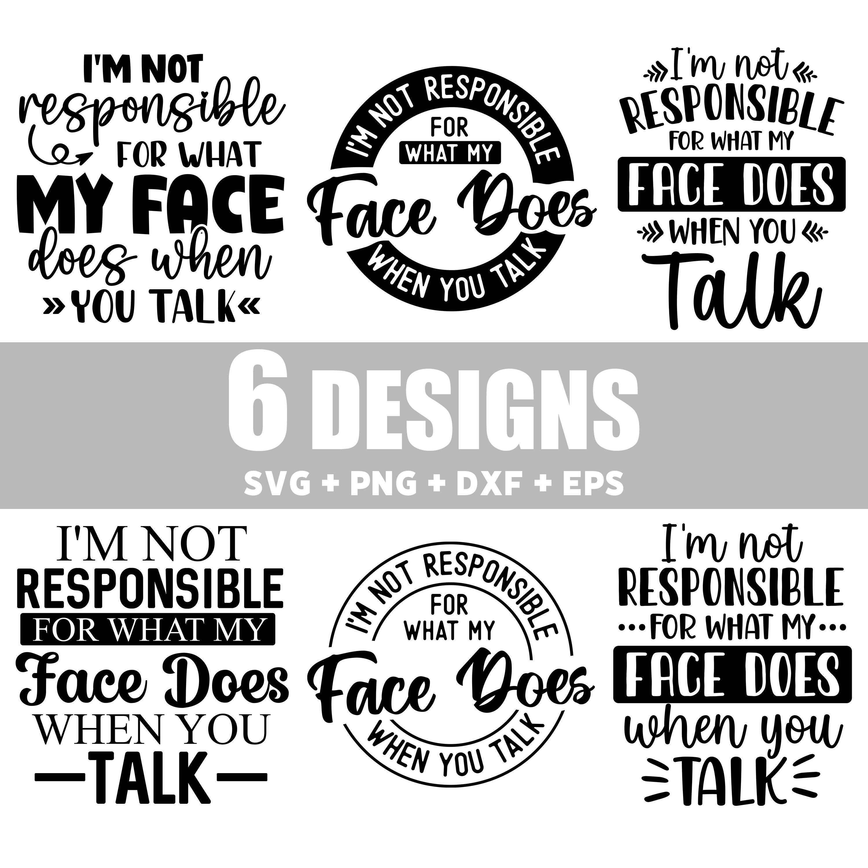 Sarcastic Face SVG Bundle: Funny Shirt Cut File (digital File) - Etsy
