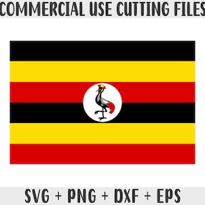 Uganda Flag SVG: Original Colors, Print-on-Demand (Digital Files)