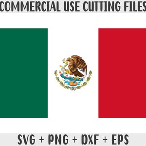 Bandiera del Messico SVG Colori originali, Bandiera del Messico Png, Uso commerciale per la stampa su richiesta, File di taglio per Cricut, File di taglio per silhouette svg