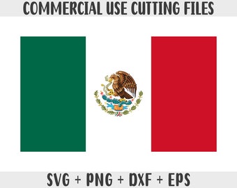 Mexico flag SVG Original colors, Mexico Flag Png, Commercial use for print on demand, Cut files for Cricut, Cut files for silhouette svg