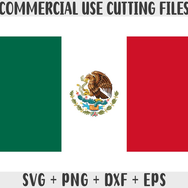 Mexico flag SVG Original colors, Mexico Flag Png, Commercial use for print on demand, Cut files for Cricut, Cut files for silhouette svg