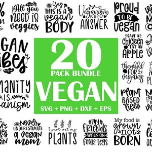 Vegan SVG Bundle, Plant Svg, Plant Png, Houseplant Svg, Vegan Mug Svg, Vegan Shirt Svg, Funny plant quote Svg, Cricut Svg Dxf files