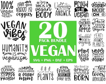 Vegan SVG Bundle, Plant Svg, Plant Png, Houseplant Svg, Vegan Mug Svg, Vegan Shirt Svg, Funny plant quote Svg, Cricut Svg Dxf files