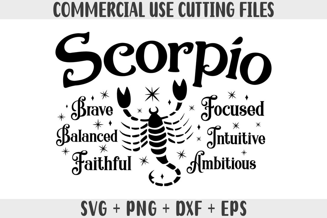 Scorpio SVG, Zodiac SVG, Zodiac Signs Clipart SVG, Gift for Scorpio Png