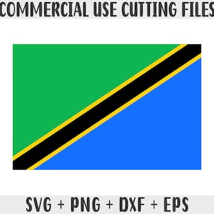 Tanzania Flag SVG: Original Colors, Print-on-Demand (Digital Files)