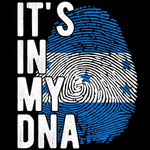 Honduras Flag Fingerprint PNG: It&#39;s in my DNA Sublimation Design (Digital Download)