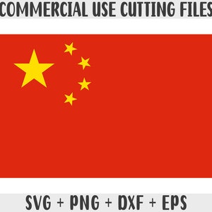 China-Flagge SVG Originalfarben, China-Flagge Png, kommerzielle Nutzung für Print on Demand, Schneidedateien für Cricut, Schnittdateien für Silhouette svg