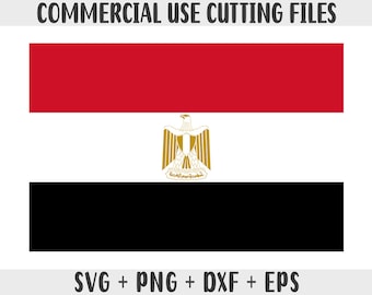 Egypt Flag SVG: Original Colors, Print-on-Demand (Digital Download)