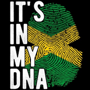 Jamaica Flag Fingerprint PNG: It&#39;s in my DNA Design (Digital Download)