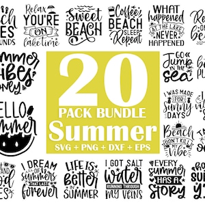 Summer SVG Bundle, Beach Svg, Summertime Svg, Funny Beach Quotes Svg, Summer Png, Summer Quotes Svg files for Cricut, Silhouette, Cut Files