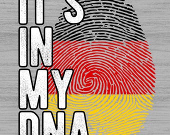 Huella dactilar de la bandera de Alemania PNG: Está en mi ADN (Descarga digital)