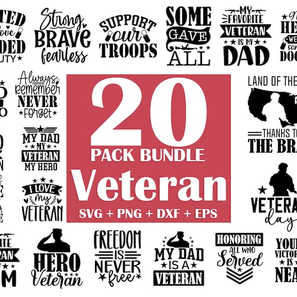 Veteran Svg Bundle, Military Svg Bundle, Patriotic Svg, Army Veteran Svg, Soldier Svg, US Army Svg, Veteran Quotes Svg, Cricut Svg Cut File