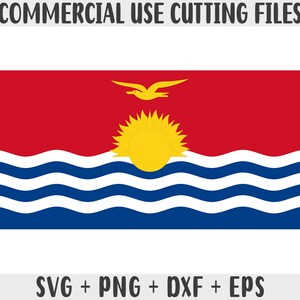 Kiribati Flagge SVG Originalfarben, Kiribati Flagge Png, kommerzielle Nutzung für Print on Demand, Schnittdateien für Cricut, Schnittdateien für Silhouette SVG