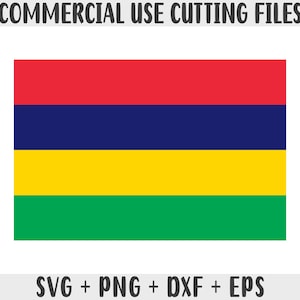 Mauritius Flagge SVG Originalfarben, Mauritius Flagge Png, kommerzielle Nutzung für Print on Demand, Schnittdateien für Cricut, Schnittdateien für die Silhouette
