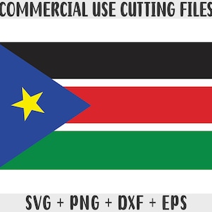 South Sudan flag SVG Original colors, South Sudan Flag Png, Commercial use for print on demand, Cut files for Cricut Cut file