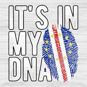 Cape Verde Png, Cape Verde Gift, Cape Verde flag Png, Cape Verde flag, Cape Verde clipart, fingerprint, it&#39;s in my DNA Png