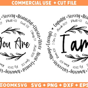 Soy inspiración SVG, Eres inspiración SVG, Versículo bíblico SVG, Inspiración cristiana SVG, PNG, DXF, EPS para camisetas, tazas, paquete cristiano