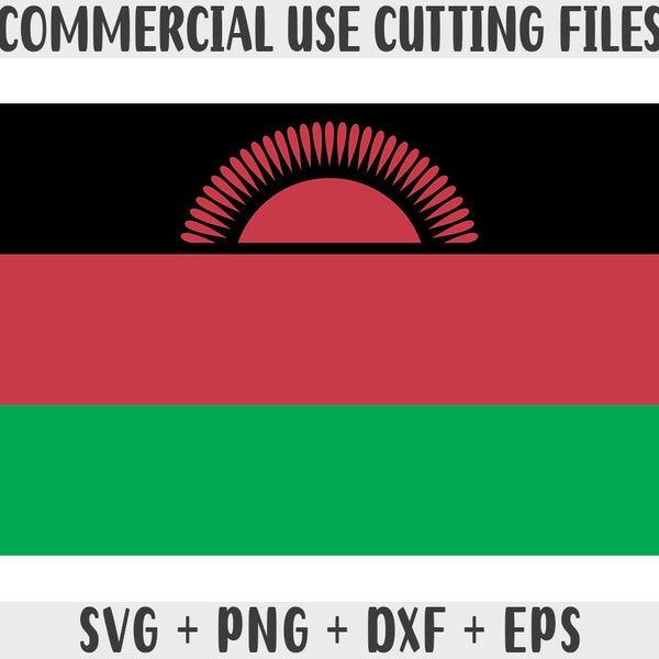 Malawi flag SVG Original colors, Malawi Flag Png, Commercial use for print on demand, Cut files for Cricut, Cut files for silhouette SVG