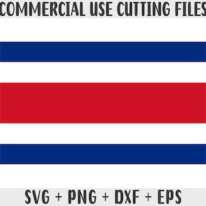 Costa Rica Flag SVG: Original Colors, Print-on-Demand (Cut Files)