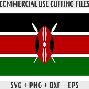 Kenia Flagge SVG Originalfarben, Kenia Flagge Png, kommerzielle Nutzung für Print on Demand, Schnittdateien für Cricut, Schnittdateien für Silhouette SVG