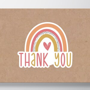 Buy 60 Boho Thank You Stickers Svg Bundle, Thank You Stickers for Small ...