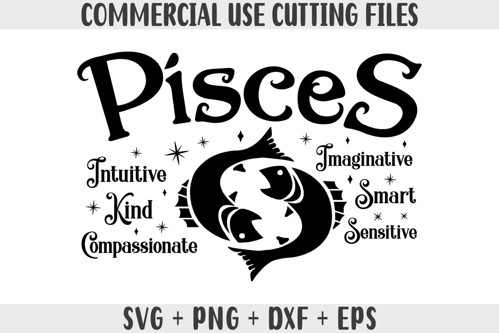 Pisces SVG Zodiac SVG Zodiac Signs Clipart SVG Gift for - Etsy