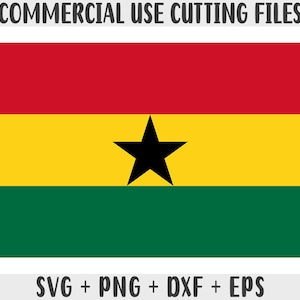 Ghana Flagge SVG Originalfarben, Ghana Flagge Png, kommerzielle Nutzung für Print on Demand, Schnittdateien für Cricut, Schnittdateien für Silhouette SVG