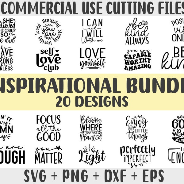 Inspirational SVG Bundle, Motivational Svg Bundle, Inspirational quotes Svg files download Cut file, Inspirational png files for sublimation