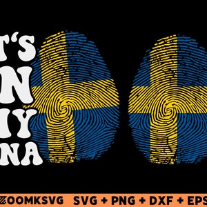 Sweden SVG, Sweden SVG Bundle, Sweden Gift, Sweden flag Svg, Sweden flag, Sweden Png, Sweden clipart, fingerprint Svg, it&#39;s in my DNA Svg