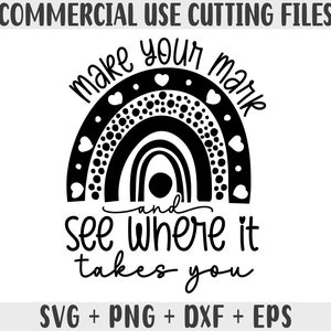 Make Your Mark Rainbow SVG: Dot Day Clipart (Digital Download)