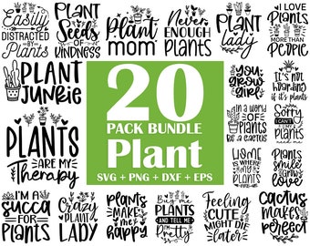 Plant Lover SVG Bundle: Funny Plant Quotes (Digital Files)