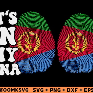 L'Érythrée SVG, c'est dans mon ADN Svg, Svg du drapeau de l'Érythrée, drapeau de l'Érythrée, Érythrée Png, clipart Érythrée, empreinte digitale Svg, téléchargement numérique