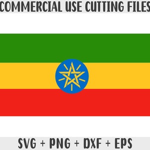 Äthiopien Flagge SVG Originalfarben, Äthiopien Flagge Png, kommerzielle Nutzung für Print on Demand, Schnittdateien für Cricut, Schnittdateien für Silhouette SVG