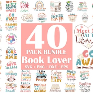 Pacchetto SVG di libri, Pacchetto SVG di lettura, SVG amante dei libri, SVG di libri, SVG di biblioteche, SVG di libri floreali, SVG di libri retrò, SVG di magliette di libri, SVG di libri divertenti