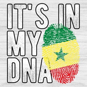 Senegal Flag Fingerprint PNG: Sublimation Design (Digital Download)