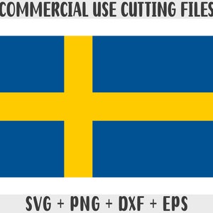 Schweden Flagge SVG Originalfarben, Schweden Flagge Png, kommerzielle Nutzung für Print on Demand, Schnittdateien für Cricut, Schnittdateien für die Silhouette
