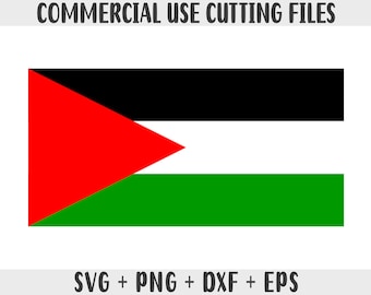 Palestine Flag SVG: Original Colors, Print-on-Demand (Digital Files)