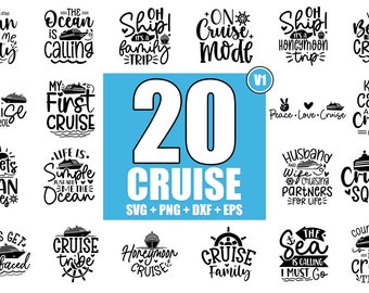 Cruise SVG Bundle: Vacation Designs for Cricut (Digital Download)