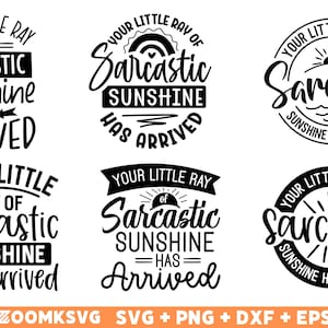 Il tuo piccolo raggio di sole sarcastico è arrivato Svg Png Bundle, Sarcastico Svg divertente, Sole Svg, Sarcastico Svg, Sfacciato Svg, Svg per adulti